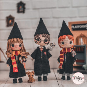 El trío de Hogwarts | Pack de patrones de crochet