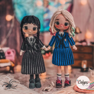 Pack Merlina y Enid | Patrón de crochet