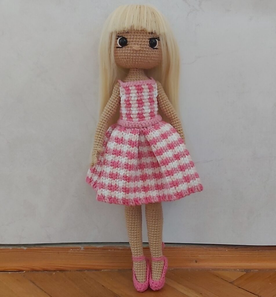 Crochet Fashion Doll Barbie Pattern 27 PEACH PEEKABOO -  Ireland