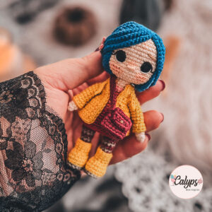 Coraline Jones pocket size version | Crochet PDF pattern