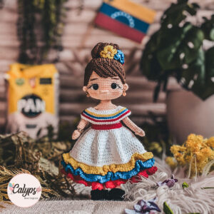 María Mercedes, traje típico Venezolano | Patrón de crochet en PDF